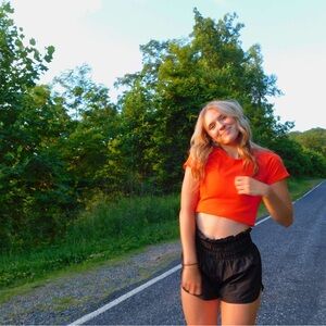 Bright Orange Crop Top